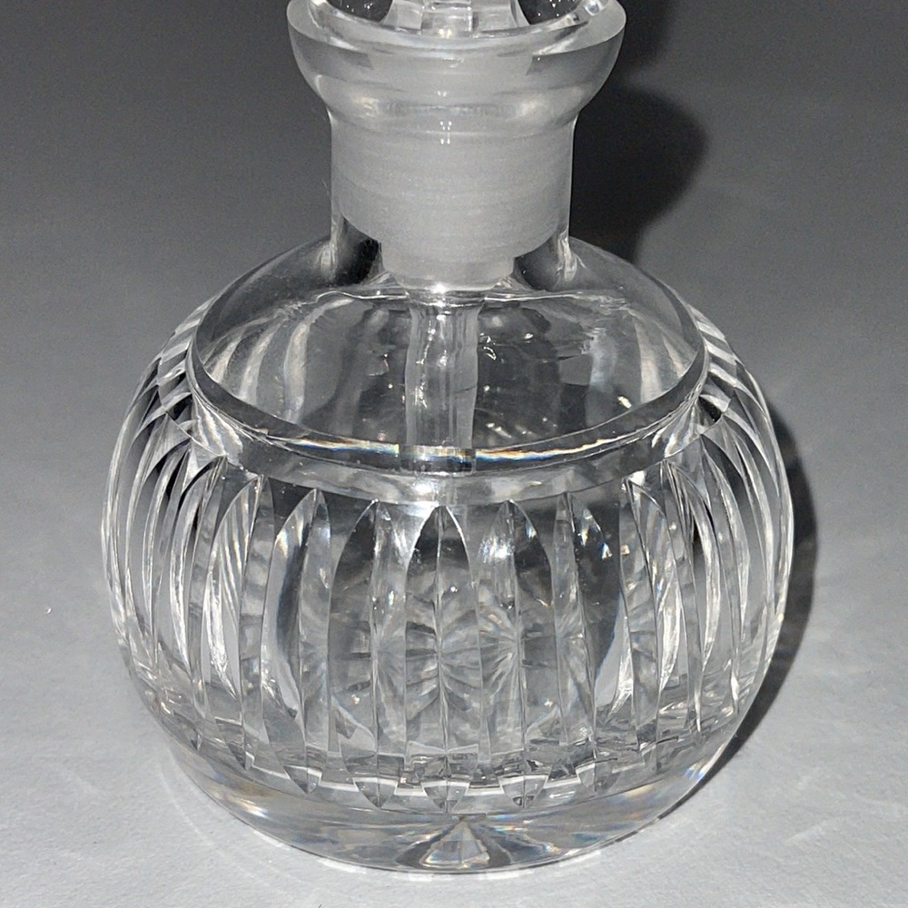 Vintage Waterford Vanity Crystal Perfume Bottle with Beveled Stopper Dauber - Picture 3 of 15
